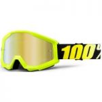100 Percent Strata Mirrored Goggles Neon Yellow