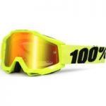 100 Percent Accuri Mirrored Lens Goggles Flo Yellow