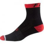 Fox Logo 6 inch Trail Socks Black/Red