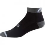 Fox Logo 4 inch Trail Socks Black/Grey