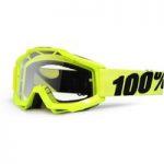 100 Percent Accuri Clear Lens Goggles Flourscent Yellow