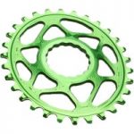 Absolute Black RaceFace Cinch Oval Chainring Green