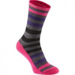 Madison Isoler Merino 3-Season Socks Pink/Stripes