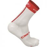 Castelli Free 9 Socks White/Red