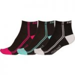 Endura COOLMAX Stripe Womens Socks 3-Pack Black