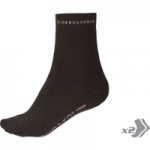 Endura Thermolite Socks x2 Pack Black