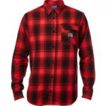 Fox Voyd Flannel LS Shirt Black/Red