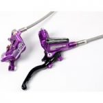 Hope Tech 3 E4 Disc Brake No Rotor Purple R/H Braided Front