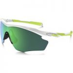 Oakley M2 XL Sunglasses White/Jade Iridium