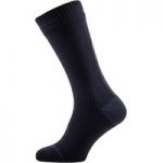 SealSkinz Thin Mid Socks with Hydrostop Black/Grey