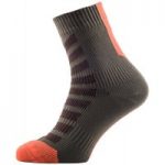 SealSkinz MTB Ankle Socks with Hydrostop Olive/Brown/Orange