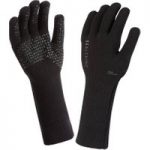 SealSkinz Ultra Grip Gauntlet Gloves Black/Silver